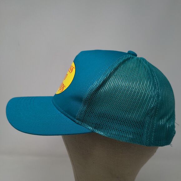 Bass Pro Shops Men's Snapback Hat Gone Fishing Trucker Cap Blue OSFM - Picture 5 of 12